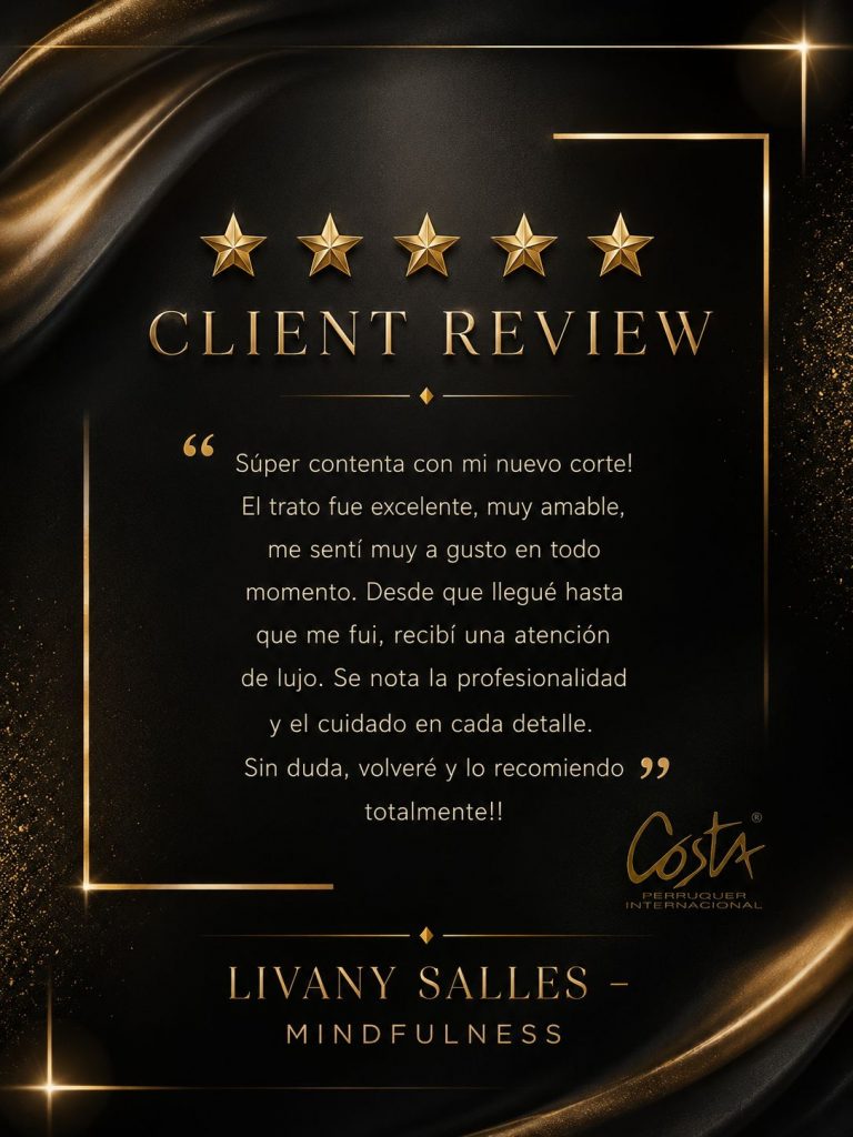 Ressenya de client cinc estrelles en fons negre